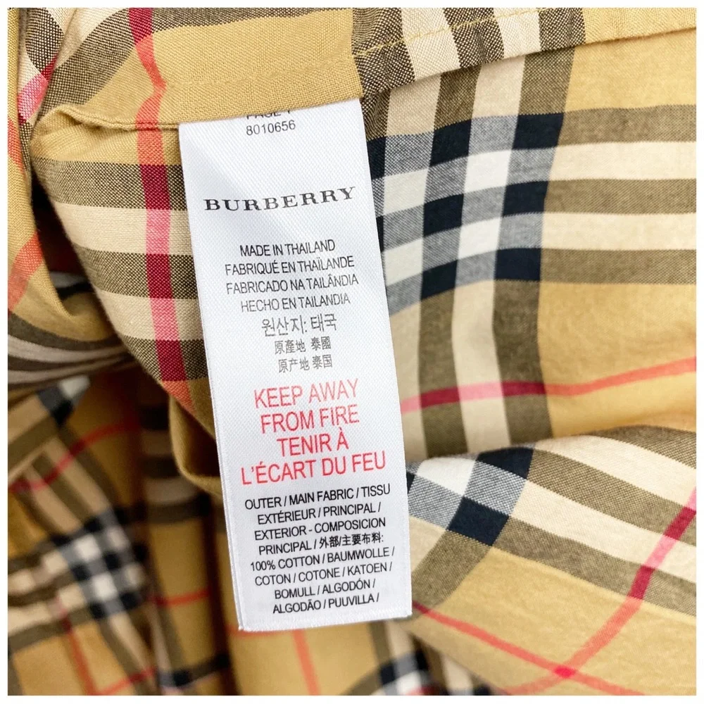 Burberry Tan Plaid Sleeveless Kids Dress
